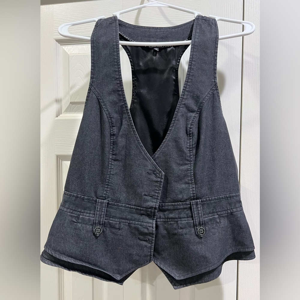 Maurices Grey stripped vest and pant set